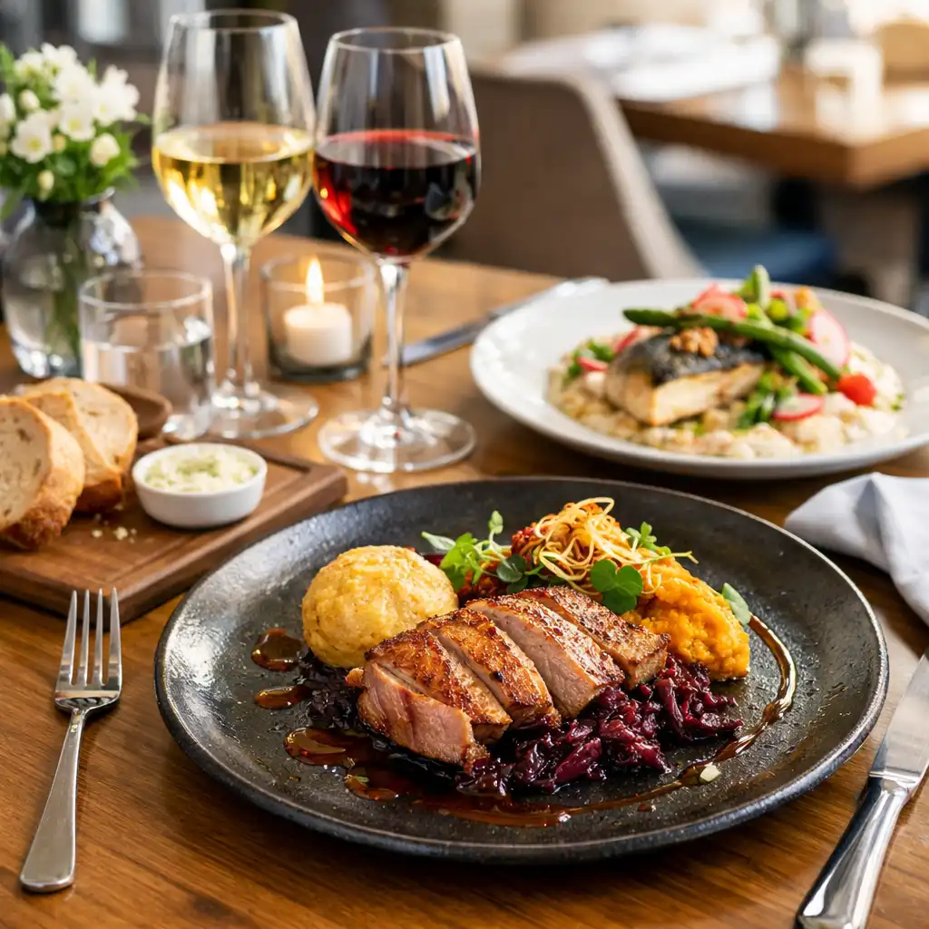 Moderní prezentace menu a servírovaných pokrmů v restauraci Gather Point CZ