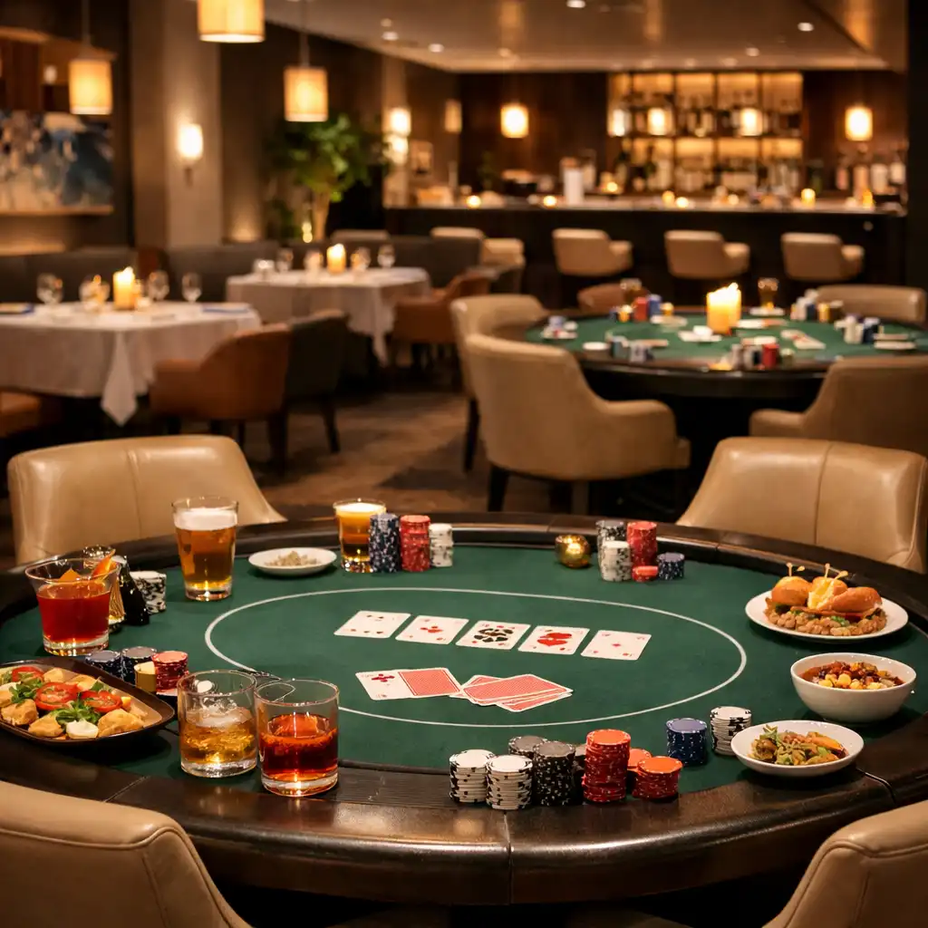 Elegantní restaurace Gather Point CZ během pokerového večera