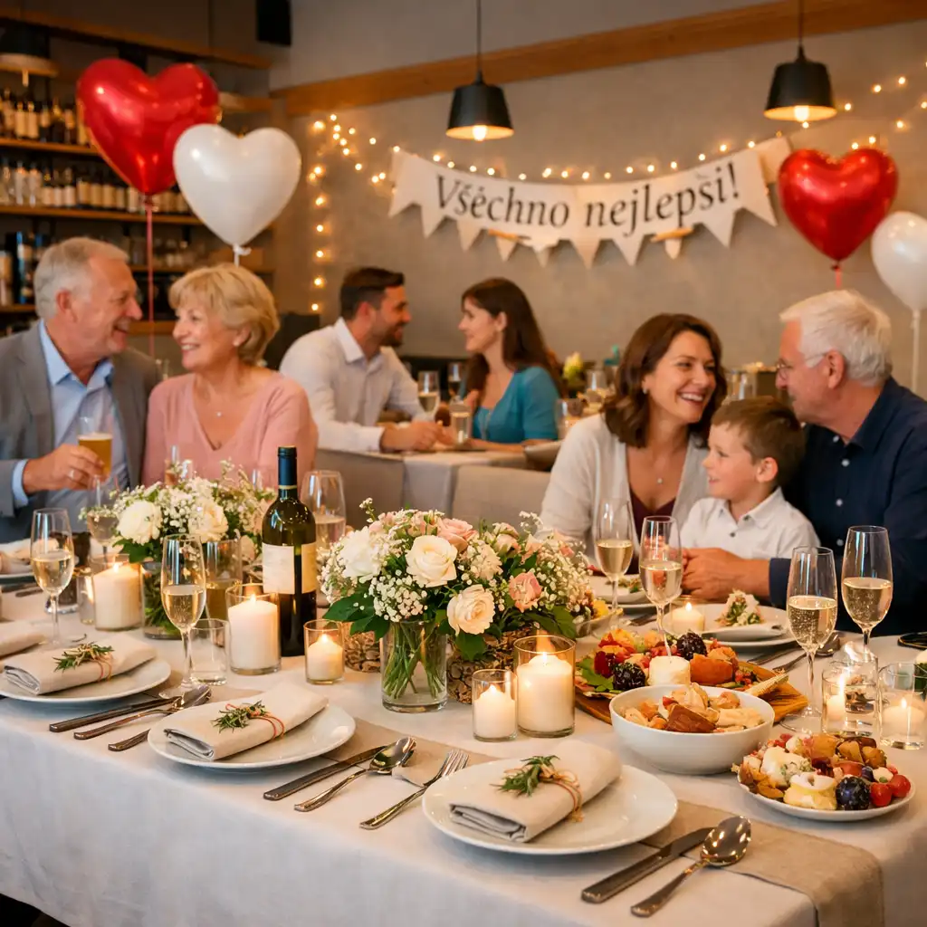 Stoly v restauraci Gather Point CZ připravené pro různé typy soukromých akcí